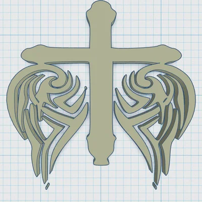 Móc Khóa Khắc Chữ "Winged Cross Coaster 21"