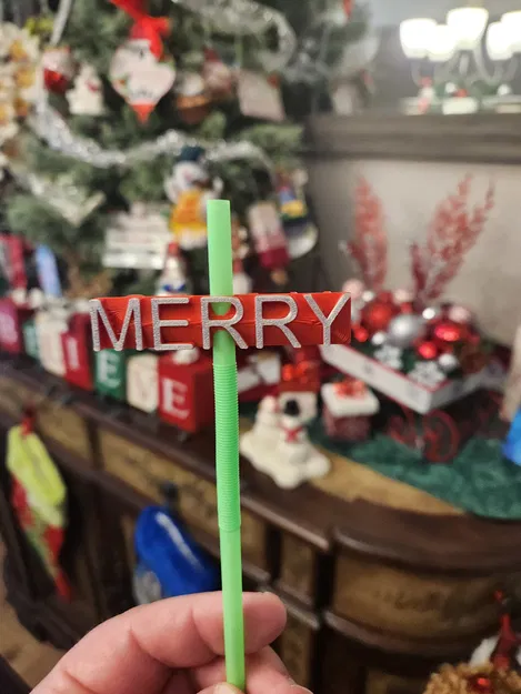 Phụ Kiện Trang Trí Ống Hút Tiệc Giáng Sinh - Image 1