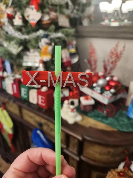 Phụ Kiện Trang Trí Ống Hút Tiệc Giáng Sinh - Image 2