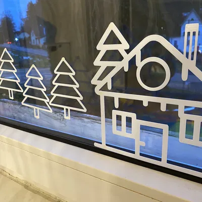 Trang trí cửa sổ mùa đông