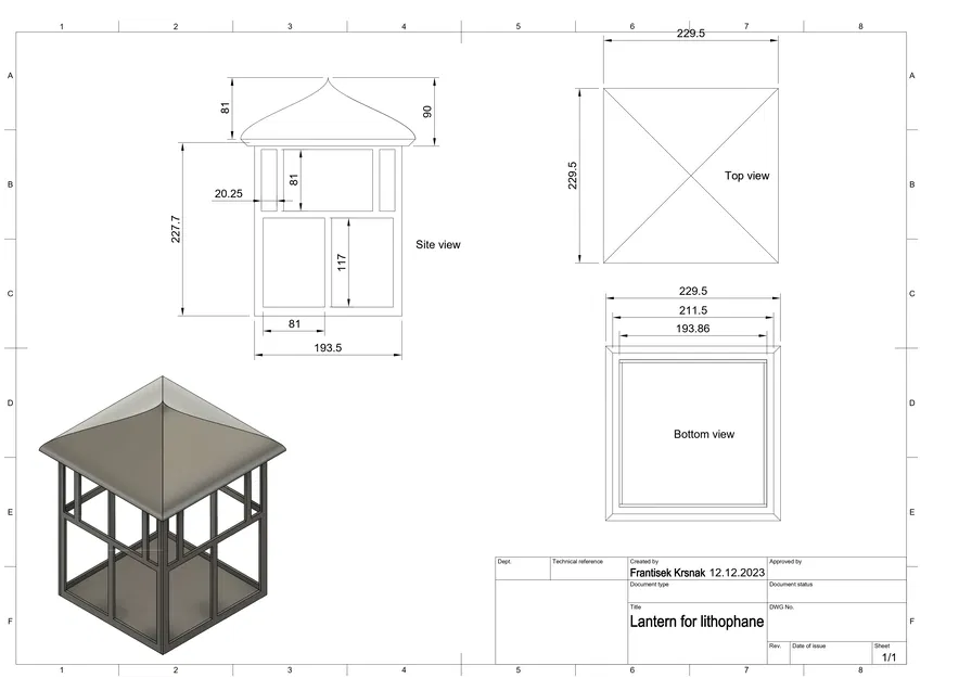Đèn Lồng Lithophane Lớn Cho 12 Ảnh - Image 3