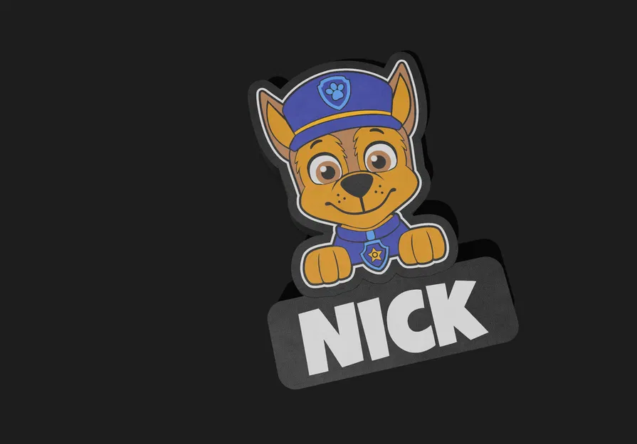 Đèn Ngủ 3D Chase Đội Chó Cứu Hộ Tùy Chỉnh Tên Bé - Image 1