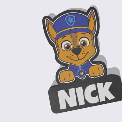 Đèn Ngủ 3D Chase Đội Chó Cứu Hộ Tùy Chỉnh Tên Bé