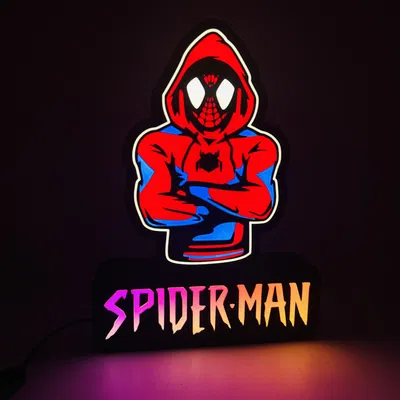 Đèn LED In 3D Hình Spider-Man Tùy Chỉnh