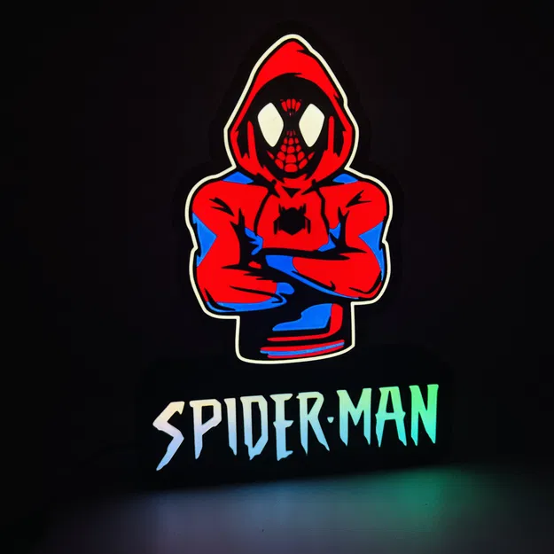 Đèn LED In 3D Hình Spider-Man Tùy Chỉnh - Image 4
