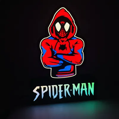Đèn LED In 3D Hình Spider-Man Tùy Chỉnh