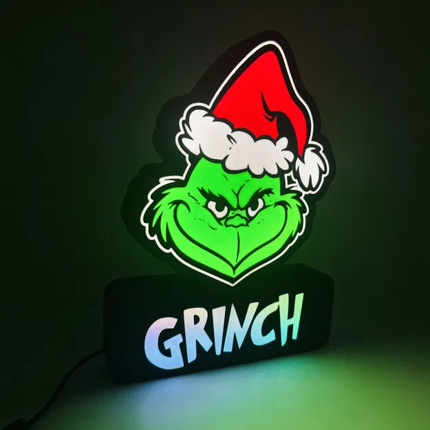 Đèn LED In 3D Chủ Đề Grinch Tùy Chỉnh RGB - Image 3