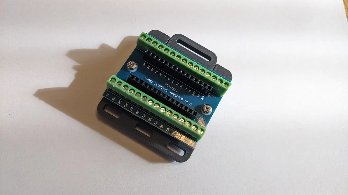 Giá đỡ ray DIN cho Arduino Nano Screw Terminal - Image 3