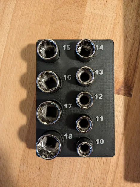 Kệ Đựng Bộ Tuýp Craftsman 3/8 inch theo chuẩn Gridfinity - Image 1