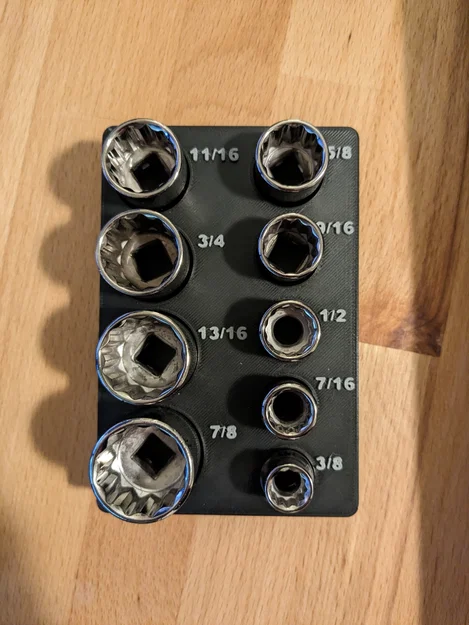 Kệ Đựng Bộ Tuýp Craftsman 3/8 inch theo chuẩn Gridfinity - Image 3