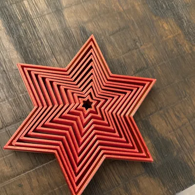 Ngôi Sao Xếp 6 Cánh "Print-in-Place"