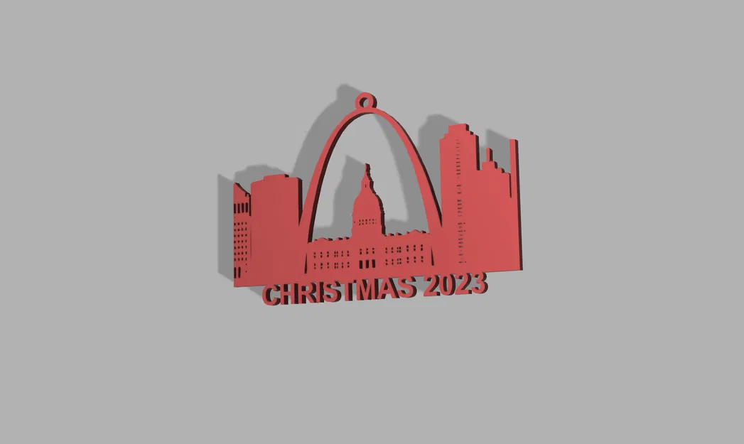 Móc treo Giáng Sinh Cầu Arch St Louis 2023 - Image 1
