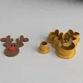 Khuôn Cắt Đất Sét Polymer Hình Sừng Tuần Lộc Giáng Sinh Làm Khuyên Tai - Thumbnail 3