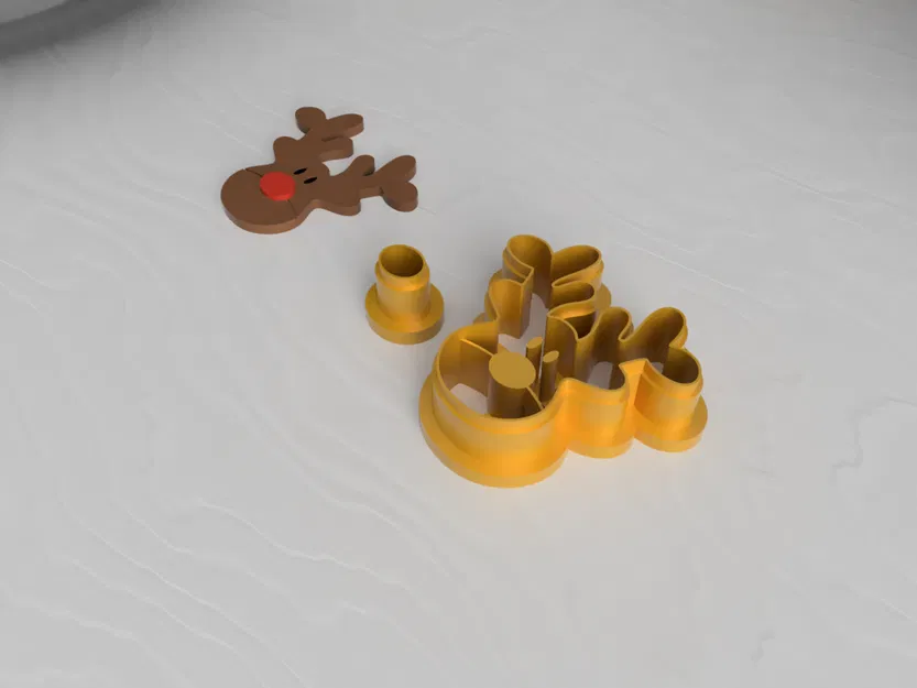 Khuôn Cắt Đất Sét Polymer Hình Sừng Tuần Lộc Giáng Sinh Làm Khuyên Tai - Image 5