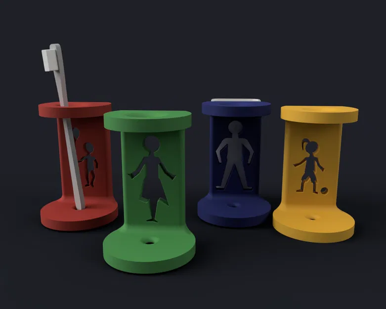 Giá đỡ bàn chải gia đình có phần mở rộng tuýp kem đánh răng - Image 1