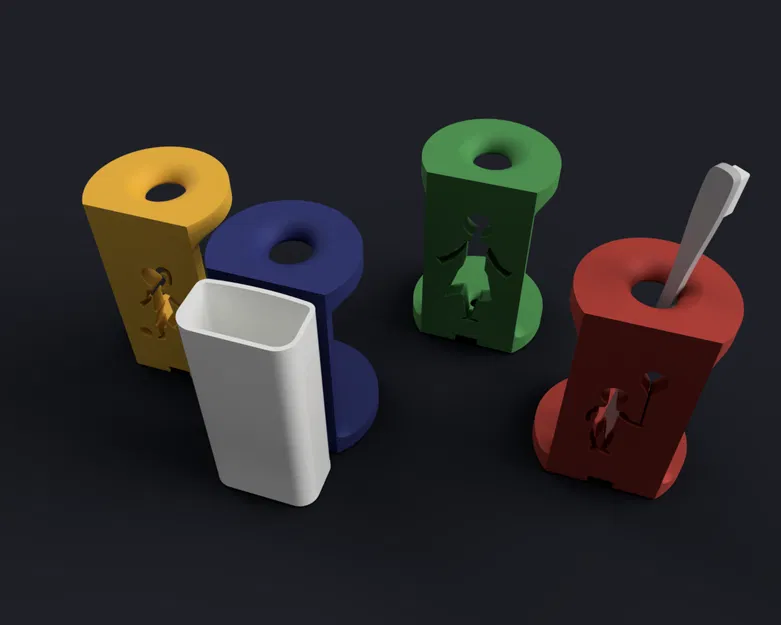 Giá đỡ bàn chải gia đình có phần mở rộng tuýp kem đánh răng - Image 2