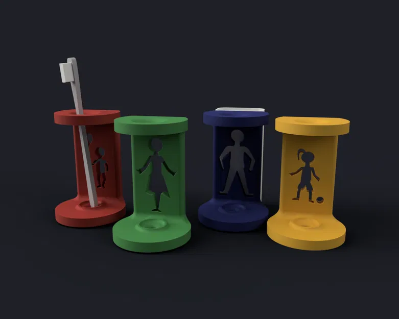 Giá đỡ bàn chải đánh răng gia đình kèm phần mở rộng tuýp kem đánh răng [Remix] - Image 1