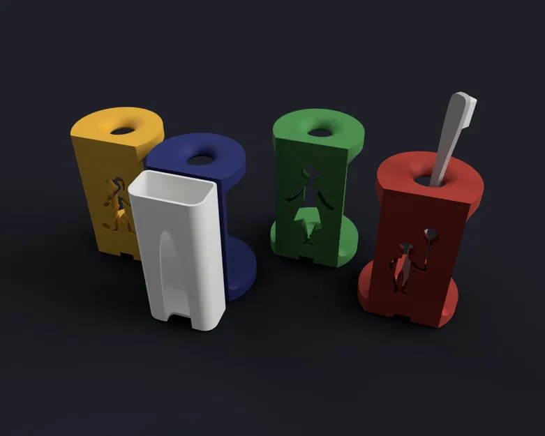 Giá đỡ bàn chải đánh răng gia đình kèm phần mở rộng tuýp kem đánh răng [Remix] - Image 2