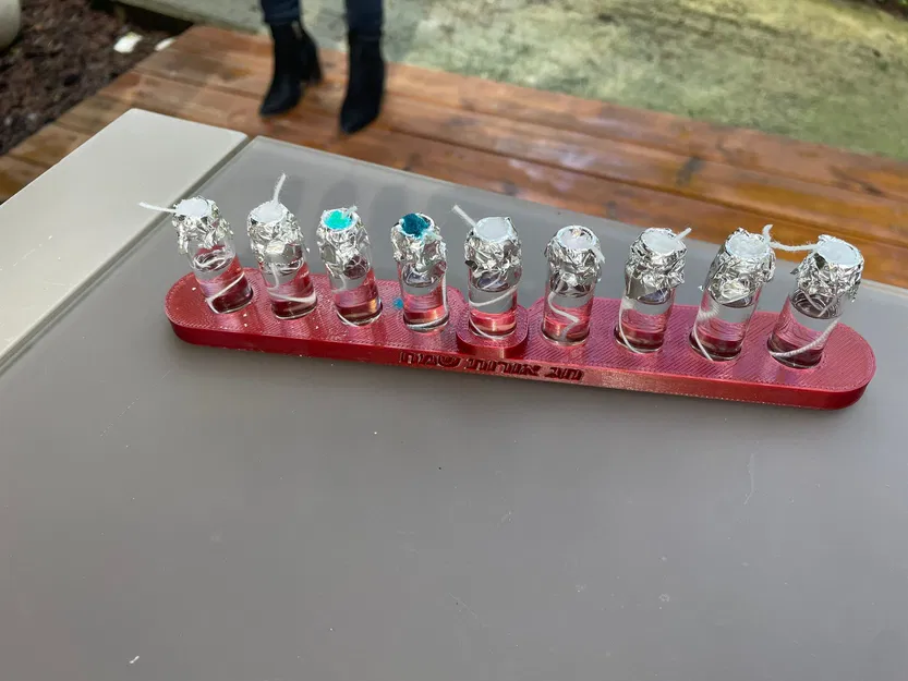 Chân đế Menorah Hóa học với Ngọn lửa Đa sắc - Image 6