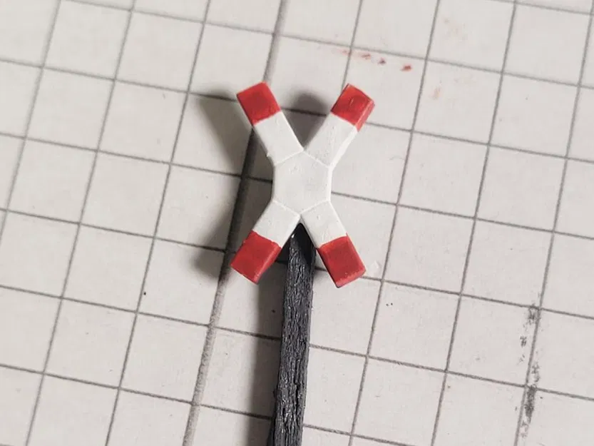 Biển Báo Giao Thông TT (Có Thể Scale) Gác Chắn Đường Sắt (Andreaskreuz) Phiên Bản DDR - Image 3