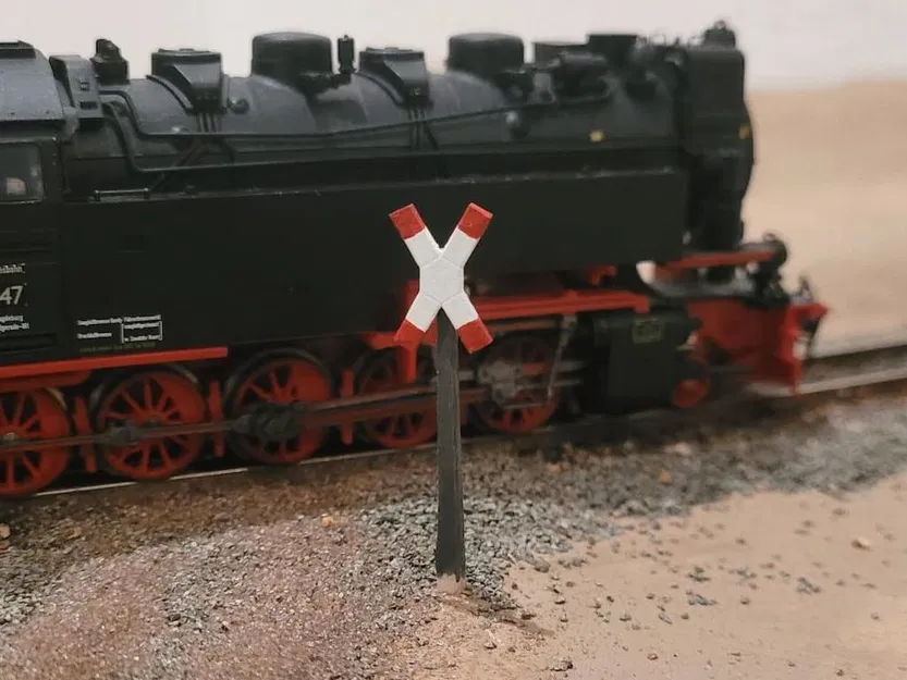 Biển Báo Giao Thông TT (Có Thể Scale) Gác Chắn Đường Sắt (Andreaskreuz) Phiên Bản DDR - Image 6