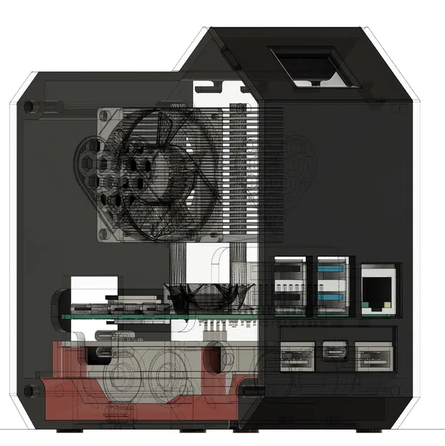 Vỏ Case Raspberry Pi 4 Mini Desktop - Image 8