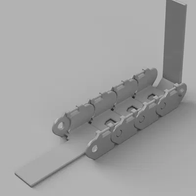 Dây xích kéo + Gắn bằng Command Strip