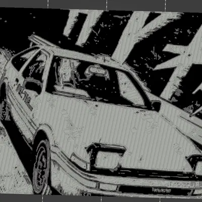 Initial D Manga HueForge - Mô Hình Truyện Tranh Nhật Bản