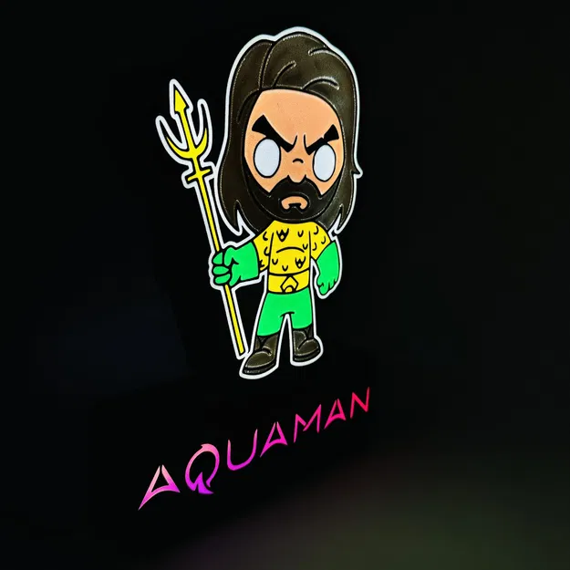 Đèn LED Aquaman (File 3MF cho Bambu AMS) - Image 2