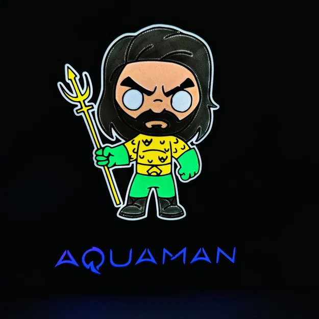 Đèn LED Aquaman (File 3MF cho Bambu AMS) - Image 3