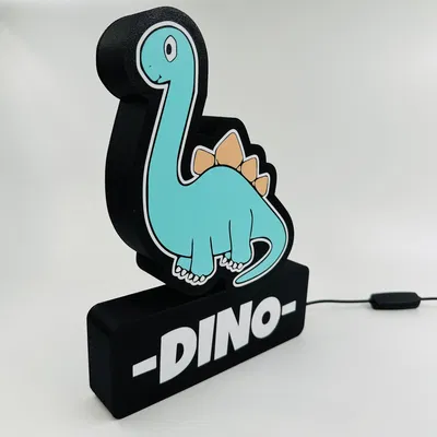 Dino 2/4 Led Đèn (File 3mf cho Bambu Ams)