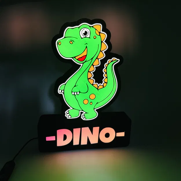 Dino 1/4 led lamp (3mf cho Bambu ams) - Image 1