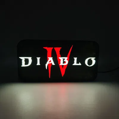 Đèn LED Trang Trí "Diablo Logo"