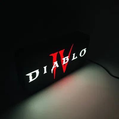 Đèn LED Trang Trí "Diablo Logo"