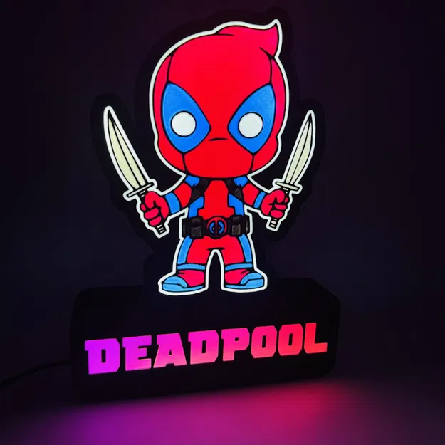 Đèn LED mini Deadpool (file 3MF cho Bambu AMS) - Image 2