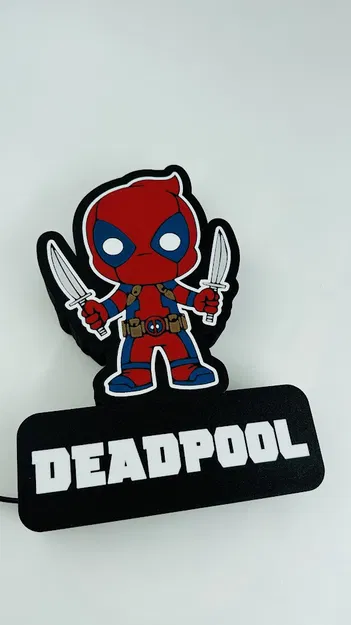 Đèn LED mini Deadpool (file 3MF cho Bambu AMS) - Image 6
