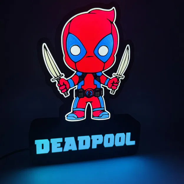 Đèn LED mini Deadpool (file 3MF cho Bambu AMS) - Image 8