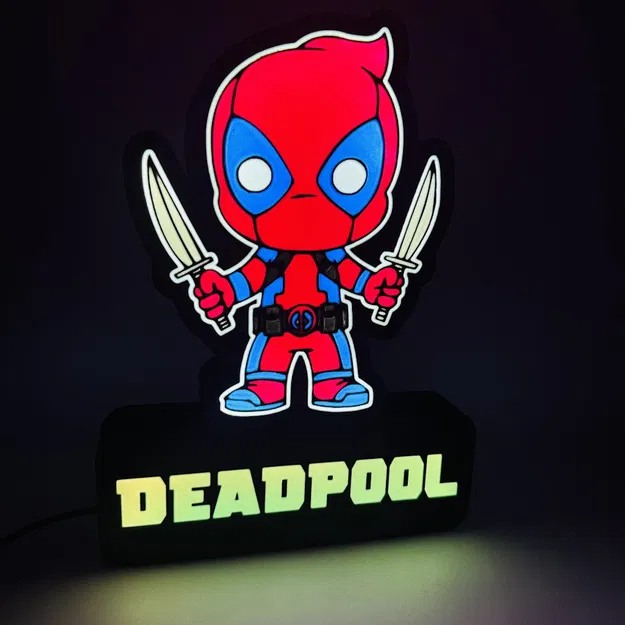 Đèn LED mini Deadpool (file 3MF cho Bambu AMS) - Image 10