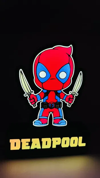 Đèn LED mini Deadpool (file 3MF cho Bambu AMS) - Image 15