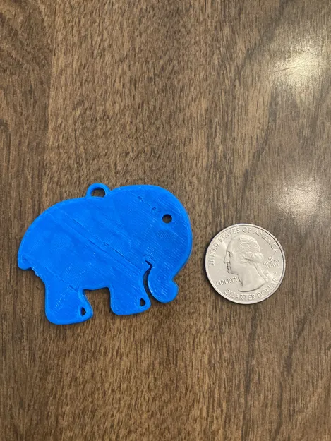 Móc Khóa/Mặt Dây Chuyền Voi Dễ Thương - Image 1