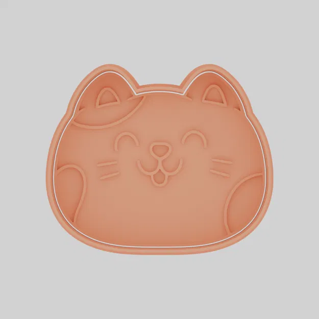 Khuôn Cắt Bánh Quy & Dập Hình Mặt Mèo Dễ Thương - Image 2