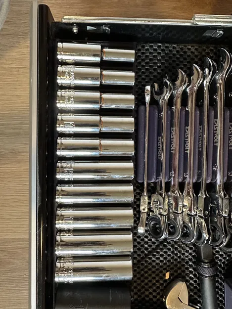 Khay Gridfinity Cho Bộ Tuýp Sâu Metrix 10 Món Harbor Freight - Image 1