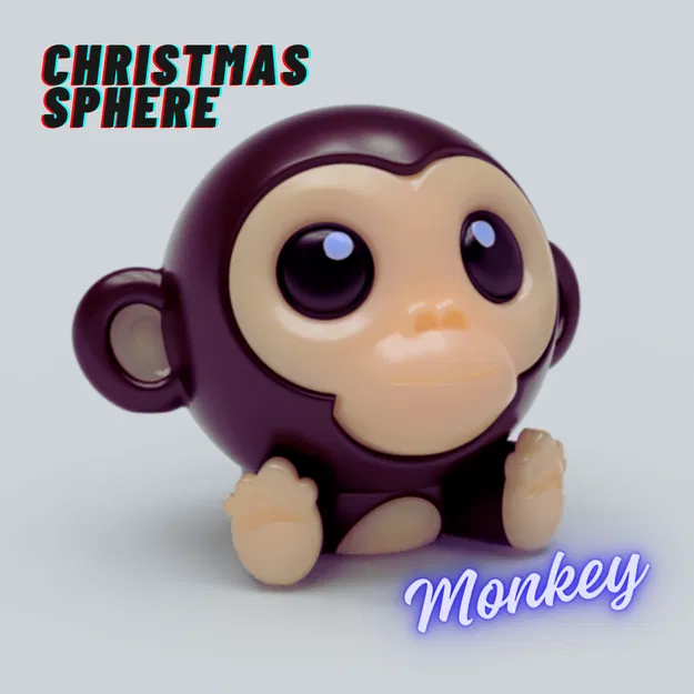 Khỉ Tròn Giáng Sinh - Dòng Động Vật Hình Cầu - Image 1