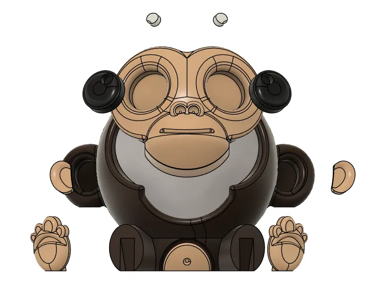 Khỉ Tròn Giáng Sinh - Dòng Động Vật Hình Cầu - Image 3