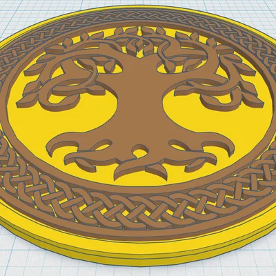 Celtic / Norse - Cây Sự Sống Đế Lót Ly 39