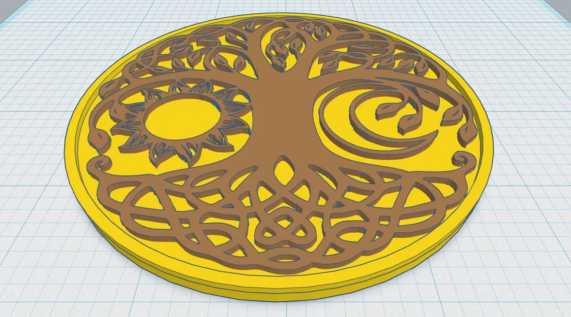 Khay lót ly Celtic / Norse - Cây Sự Sống 41 - Image 1