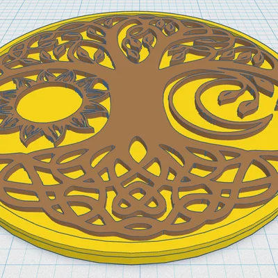 Khay lót ly Celtic / Norse - Cây Sự Sống 41