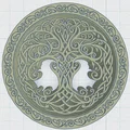 Đế Lót Cốc Celtic / Norse - Cây Sự Sống 43 - Thumbnail 2