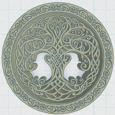 Đế Lót Cốc Celtic / Norse - Cây Sự Sống 43