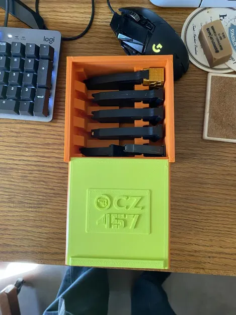 Hộp Đựng Băng Đạn CZ 457 455 452 512 Cho Băng Đạn Mở Rộng (12 viên) Có Nắp Trượt - Image 4